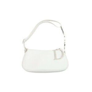 Christian Dior Shoulder Handbag White Leather Logo